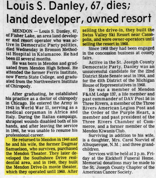 Lyric Theatre (Mendon Theatre) - Nov 11 1982 Louis Danley Passes Away (newer photo)